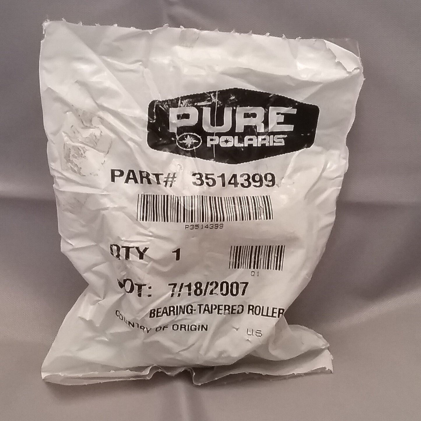 NEW GENUINE POLARIS 3514399 BEARING, TAPERED ROLLER CONE Magnum 03-06