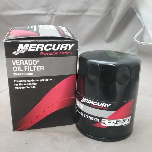 NEW QUICKSILVER 35-877767K01 OIL FILTER MERCURY 135 150 175 200HP