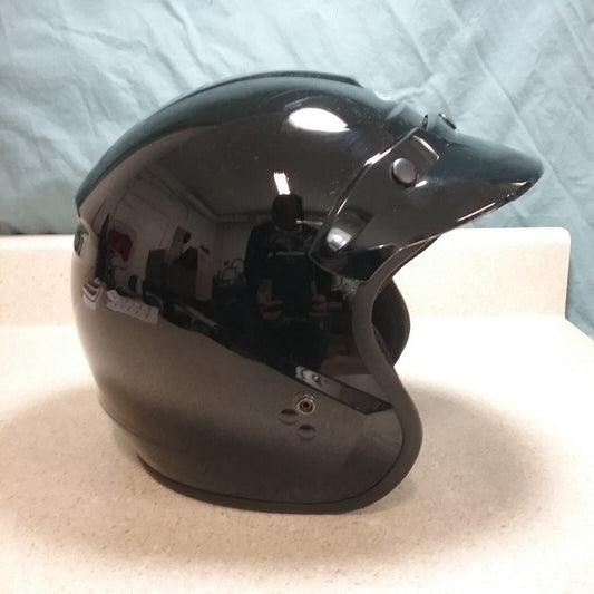 NEW GMAX OF-2/OF-2Y OPEN-FACE HELMET - GLOSS BLACK - MEDIUM