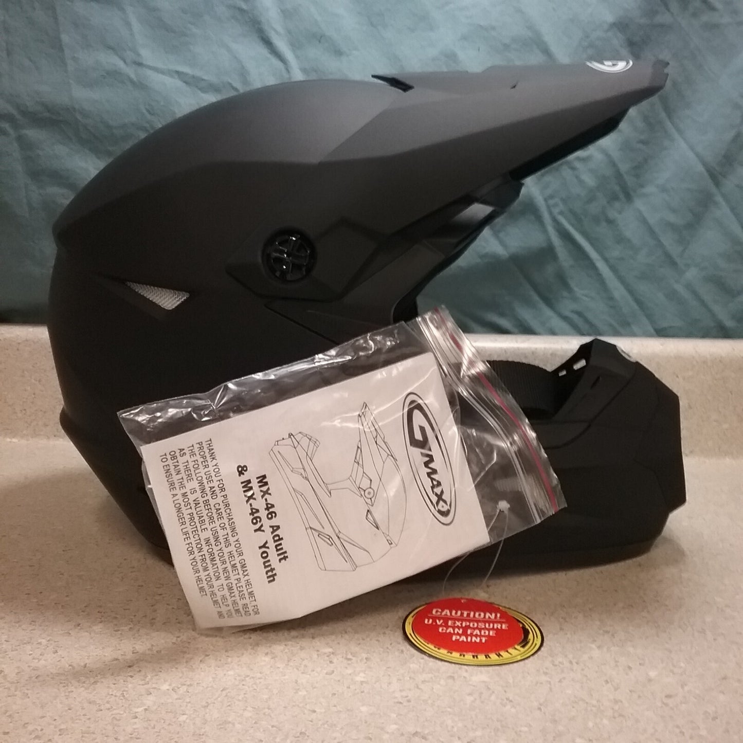 NEW GMAX MX-46/MX-46Y OFF ROAD HELMET - MATTE BLACK - XS