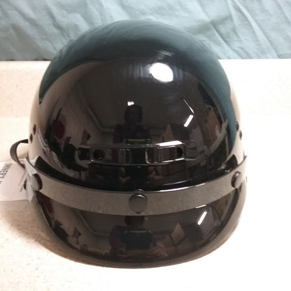 NEW GMAX GM35S FULLY DRESSEDE HALF HELMET -GLOSS BLACK - XS