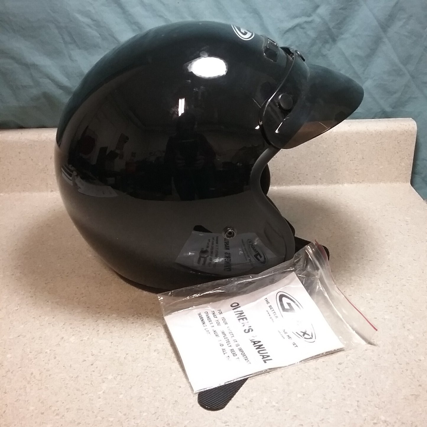 NEW GMAX GM2S FULLY DRESSED OPEN FACE HELMET -GLOSS BLACK - 4XL