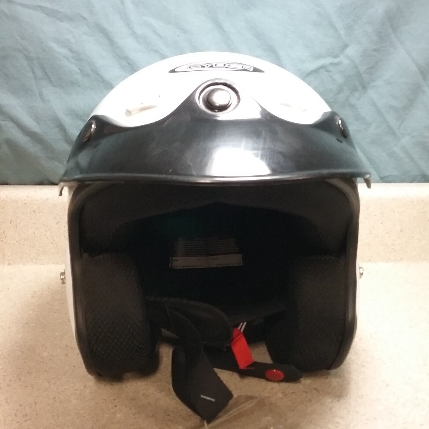 NEW CYBER HELMETS U-6 3/4 OPEN FACE MOTORCYCLE HELMET -WHITE -XXS