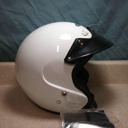 NEW CYBER HELMETS U-6 3/4 OPEN FACE MOTORCYCLE HELMET -WHITE -XXS