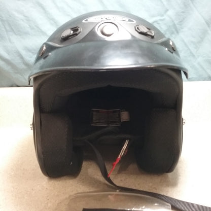 NEW CYBER HELMETS U-6 3/4 OPEN FACE MOTORCYCLE HELMET - MATTE BLACK - XS