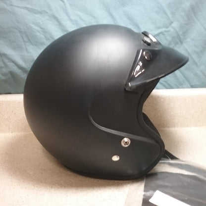 NEW CYBER HELMETS U-6 3/4 OPEN FACE MOTORCYCLE HELMET - MATTE BLACK - XS