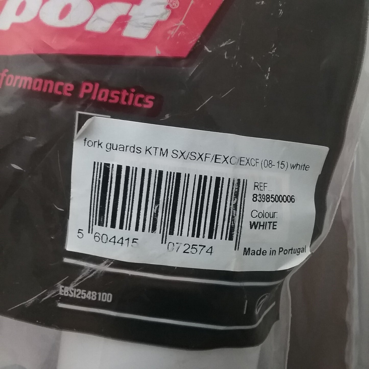 NEW POLISPORT 8398500006 FORK GUARDS WHITE HUSQVARNA KTM HONDA GAS GAS 2006-2020