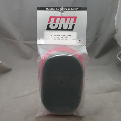 NEW UNI NU-2378ST AIR FILTER KAWASAKI KLR650 1987-2018 KLX650C 1993-1997