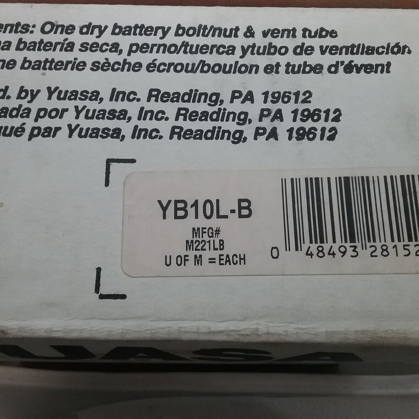 NEW YUASA YB10L-B BATTERY ATV MOTORCYCLE SCOOTER KAWASAKI GILERA YAMAHA