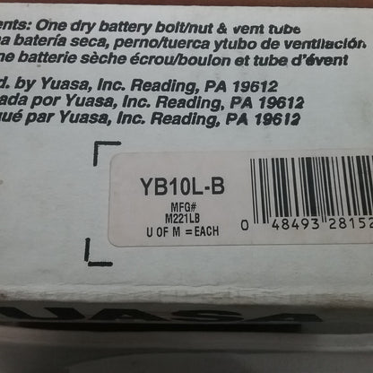 NEW YUASA YB10L-B BATTERY ATV MOTORCYCLE SCOOTER KAWASAKI GILERA YAMAHA