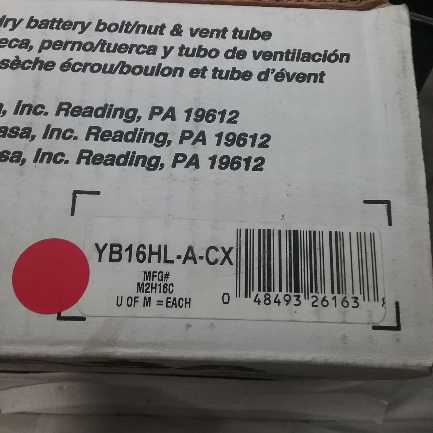 NEW YUASA YB16HL-A-CX BATTERY ATV MOTORCYCLE SCOOTER HARLEY DAVIDSON KAWASAKI