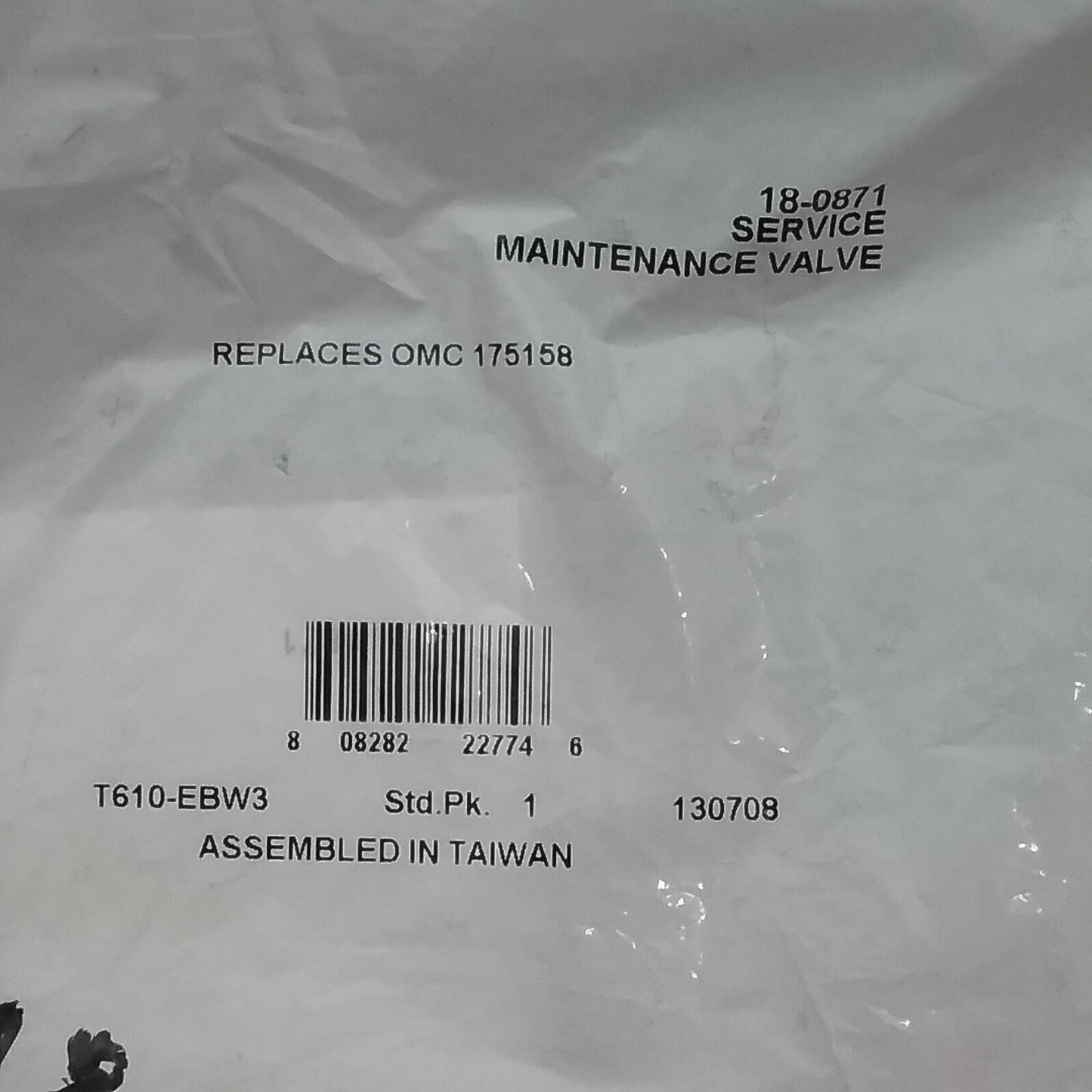 NEW SIERRA 18-0871 Service Valve w/ O-ring Johnson 0175158 Outboard 8-75HP