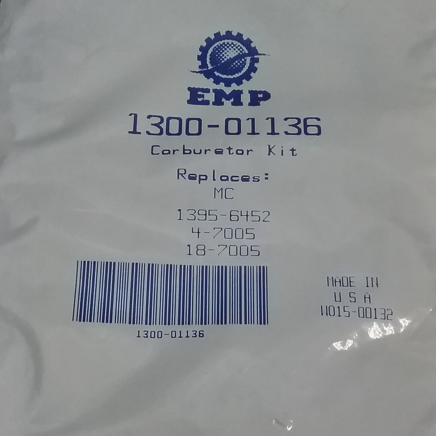 NEW EMP 1300-01136 Carburetor Gasket Kit Mariner 1395-6452 Outboard 135-200HP