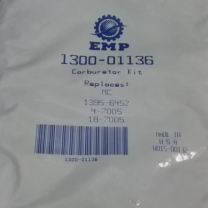 NEW EMP 1300-01136 Carburetor Gasket Kit Mariner 1395-6452 Outboard 135-200HP