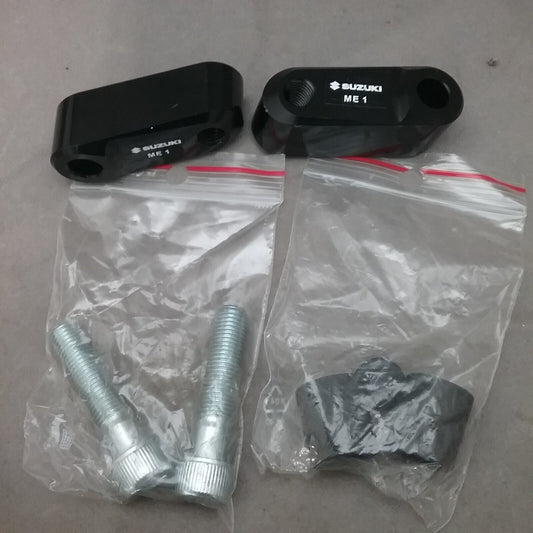 NEW SUZUKI 990D0-11JME-010 MIRROR RISERS V-STROM 650 1000 BLACK