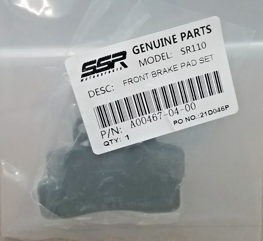 NEW SSR A00467-04-00 BRAKE PADS FRONT FITS SR110