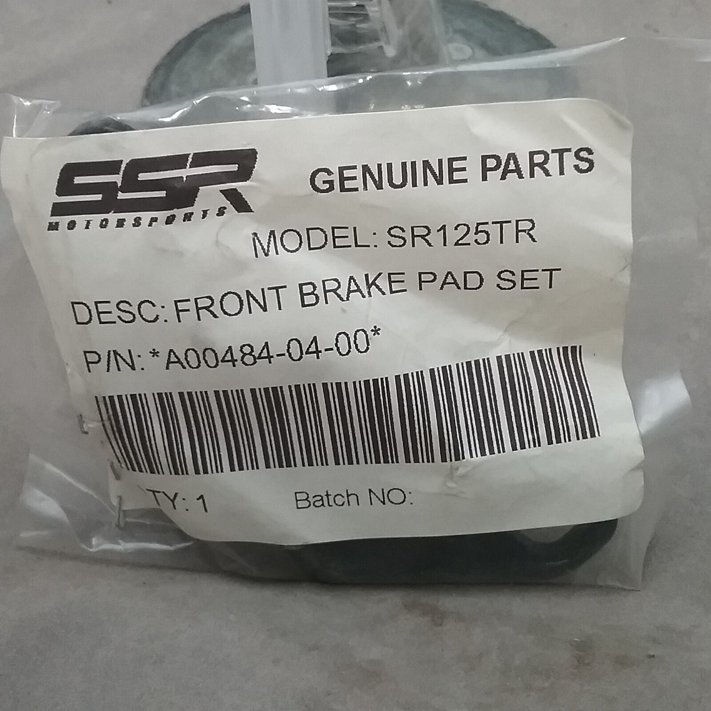 NEW SSR A00484-04-00 BRAKE PAD FRONT SET FITS SR125TR