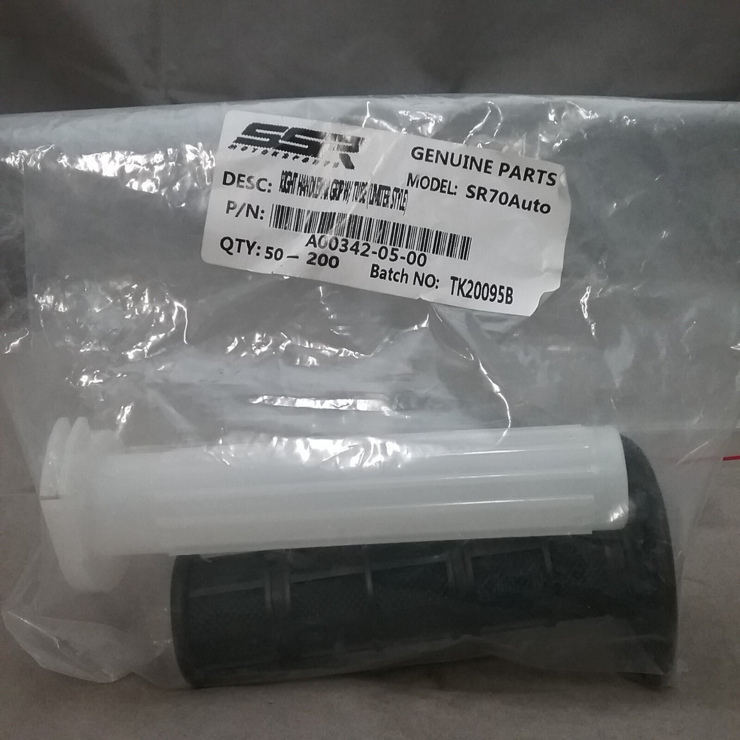 NEW SSR A00342-05-00 RIGHT HANDLEBAR GRIP W/ TUBE LIMITER STYLE FITS SR70 AUTO