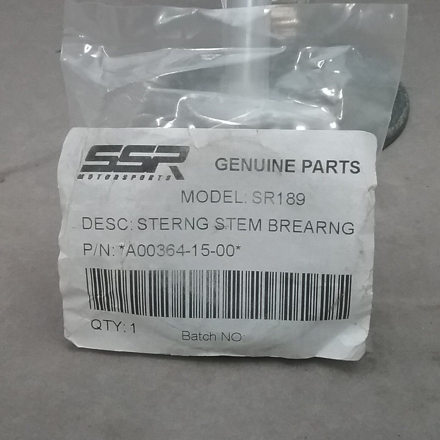 NEW SSR A00364-15-00 STEERING STEM BEARING SR189