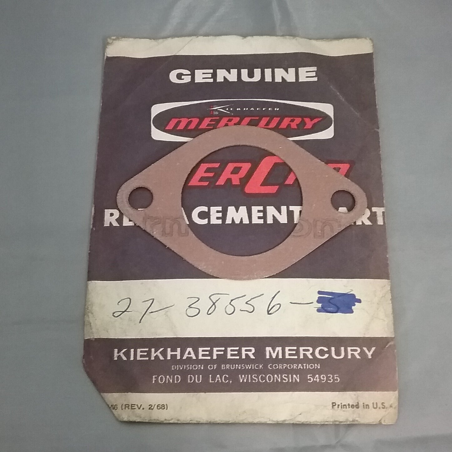 NEW MERCURY 27-38556 Thermostat Cover Gasket