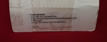 NEW SRT SRT00423 Pro-Line Brake Pads HONDA, KAWASAKI, SUZUKI