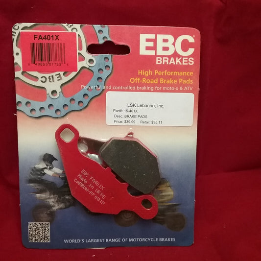 NEW EBC FA401X HIGH PERFORMANCE OFF ROAD BRAKE PADS 2010-15 SUZUKI