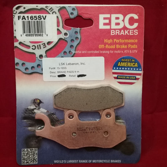 NEW EBC FA165SV SEVERE DUTY SINTERED METAL BRAKE PADS Kawasaki Suzuki Yamaha