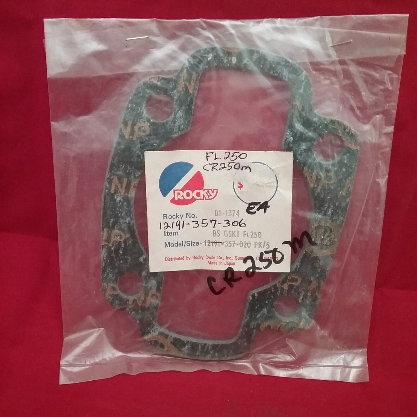 QTY 5 NEW ROCKY 12191-357-306 CYLINDER BASE GASKET HONDA FL250