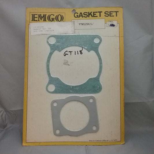 NEW EMGO 19-80238 Top End Head Gasket Kit Yamaha Tri Moto YTM125 1980-1985