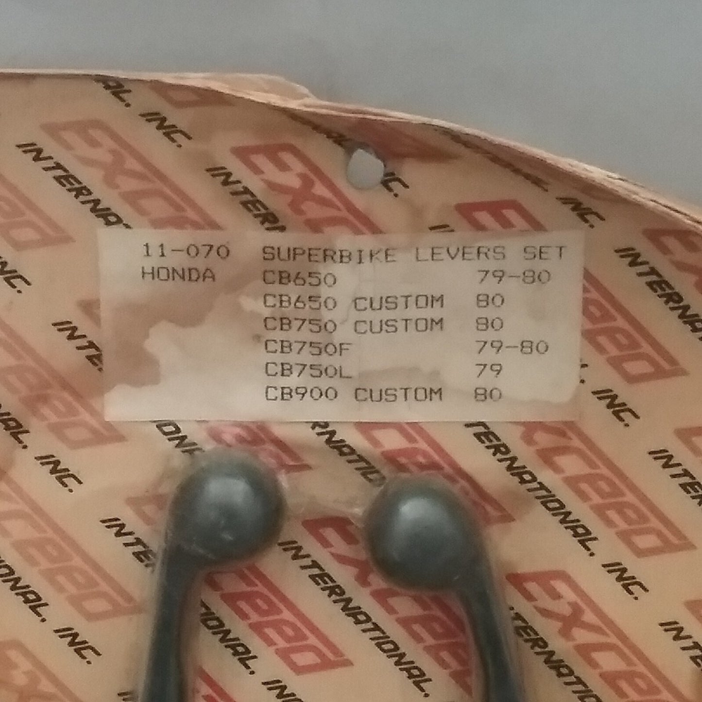 NEW EXCEED INTERNATIONAL 11-070 SUPERBIKE LEVER SET BLACK HONDA CB650 CB750