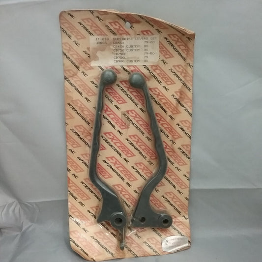 NEW EXCEED INTERNATIONAL 11-070 SUPERBIKE LEVER SET BLACK HONDA CB650 CB750