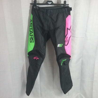 NEW ALPINESTARS 482-975826 RIDING PANTS PINK BLACK AND GREEN YOUTH SIZE 26