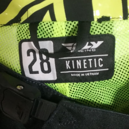 NEW FLY RACING 373-53528 RIDING PANTS BLACK AND GREEN YOUTH SIZE 28