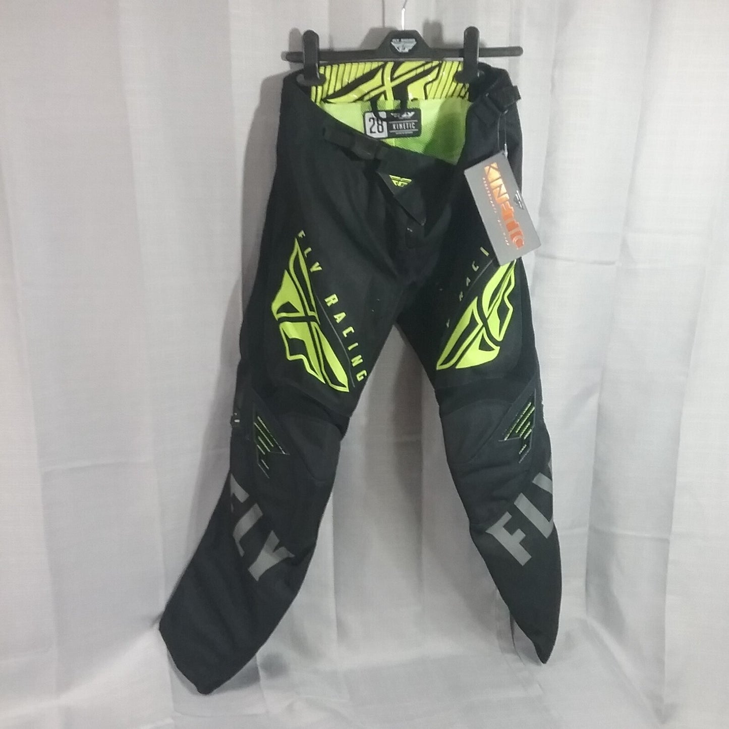 NEW FLY RACING 373-53528 RIDING PANTS BLACK AND GREEN YOUTH SIZE 28