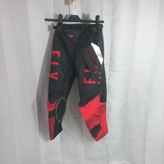 NEW FLY RACING 374-53218 RIDING PANTS BLACK AND RED YOUTH SIZE 18