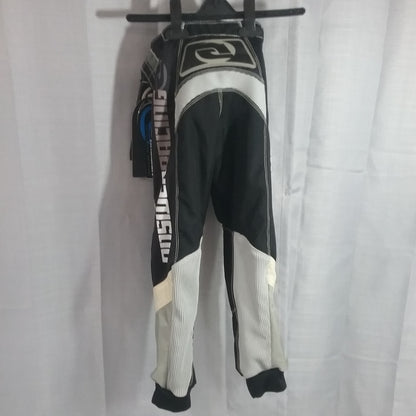 NEW ANSWER 015852 RIDING PANTS BLACK AND GREY YOUTH SIZE 16