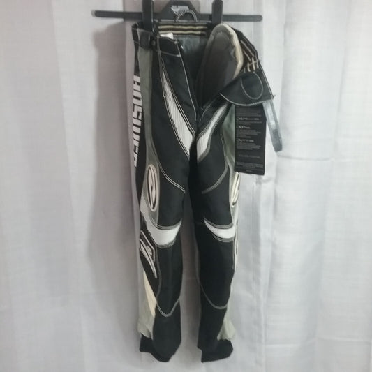 NEW ANSWER 015852 RIDING PANTS BLACK AND GREY YOUTH SIZE 16