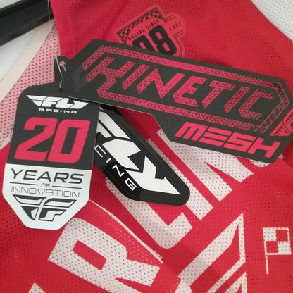 NEW FLY RACING 372-322L SHIRT LONG SLEEVE POLYESTER RED AND WHITE ADULT SIZE L