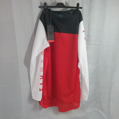 NEW FLY RACING 375-314MJ SHIRT LONG SLEEVE POLYESTER MESH RED AND BLACK ADULT M