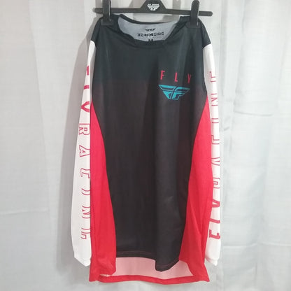 NEW FLY RACING 375-314MJ SHIRT LONG SLEEVE POLYESTER MESH RED AND BLACK ADULT M