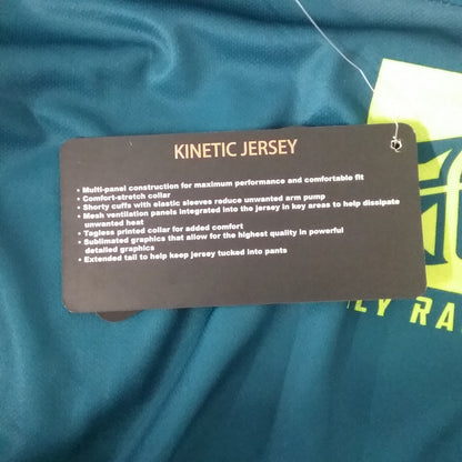 NEW FLY RACING 372-4212X SHIRT LONG SLEEVE POLYESTER TEAL AND YELLOW ADULT 2XL