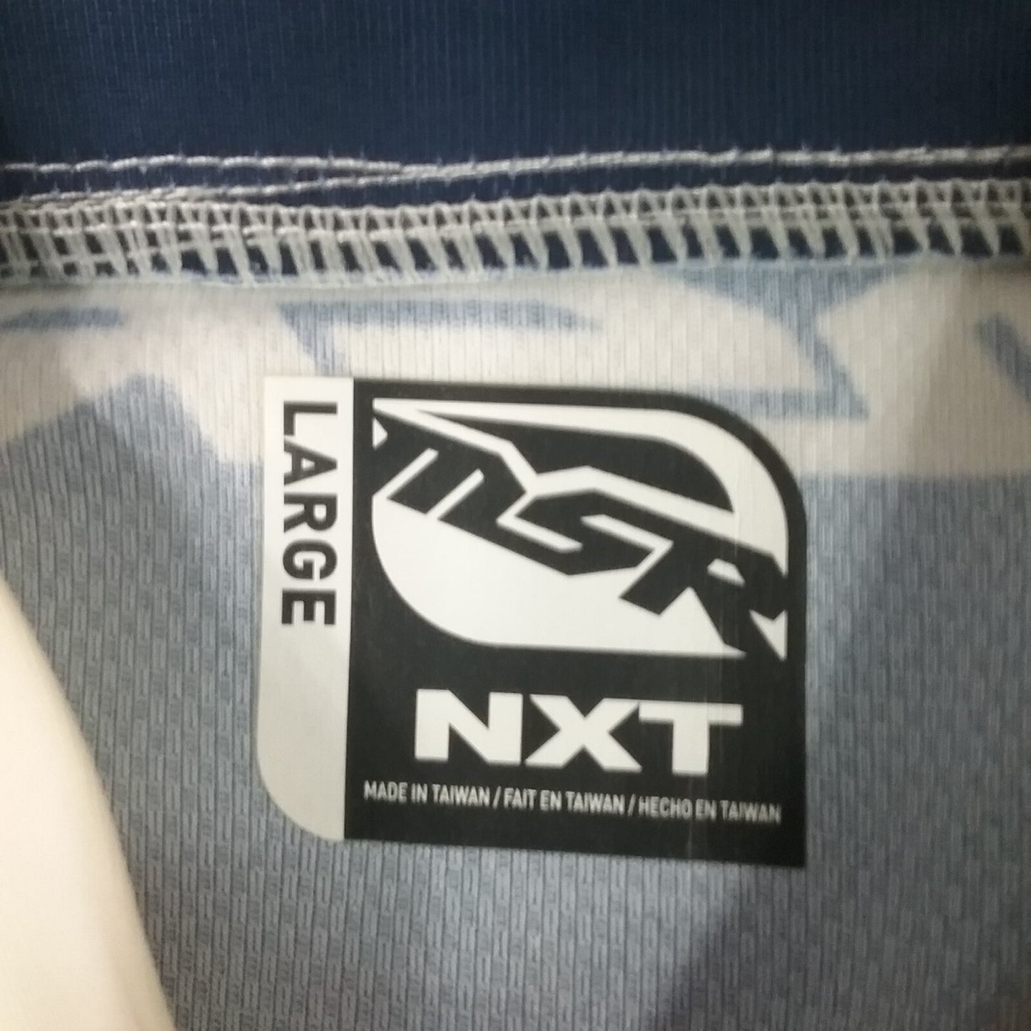 NEW MSR 331590 SHIRT LONG SLEEVE POLYESTER ORANGE AND BLUE ADULT L