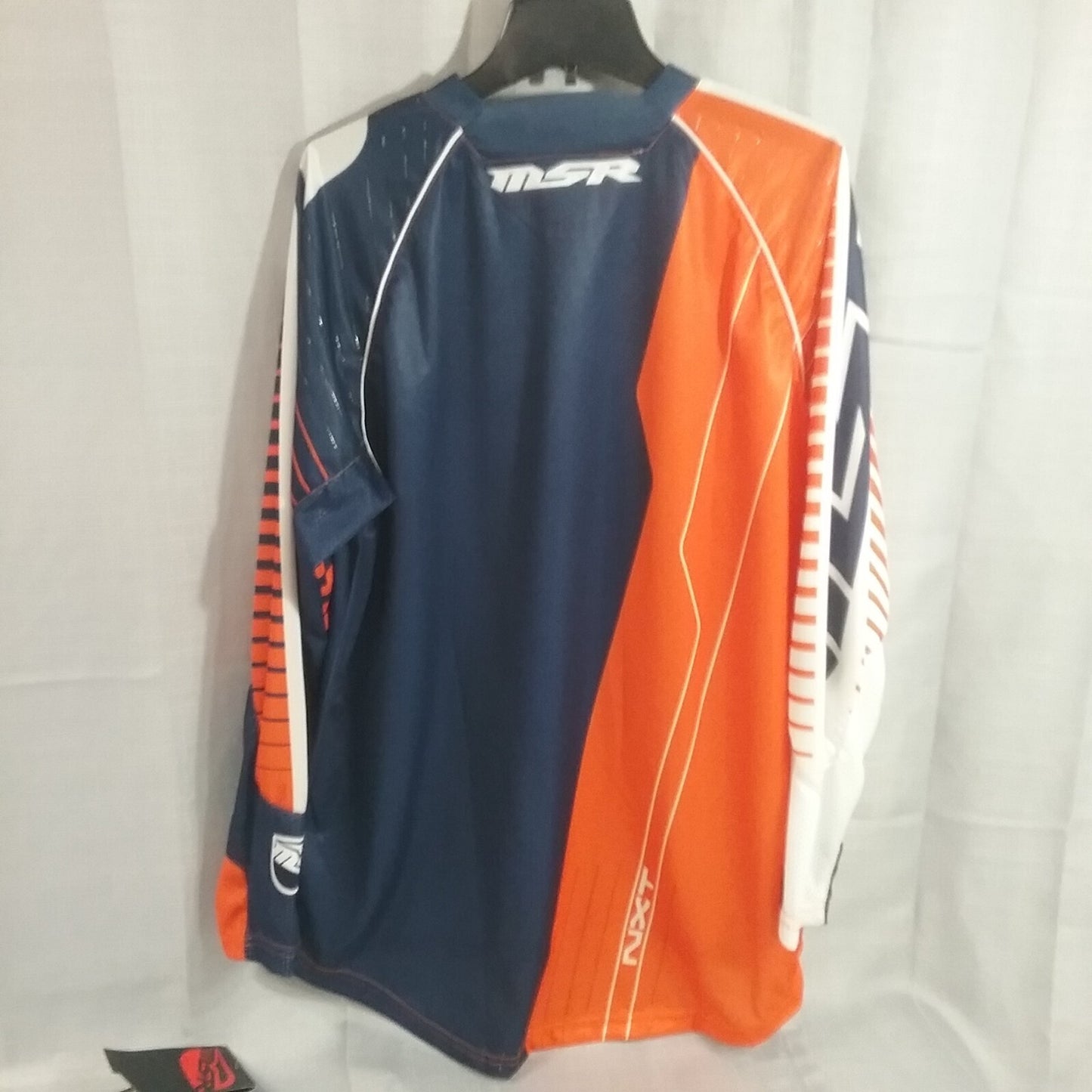 NEW MSR 331590 SHIRT LONG SLEEVE POLYESTER ORANGE AND BLUE ADULT L