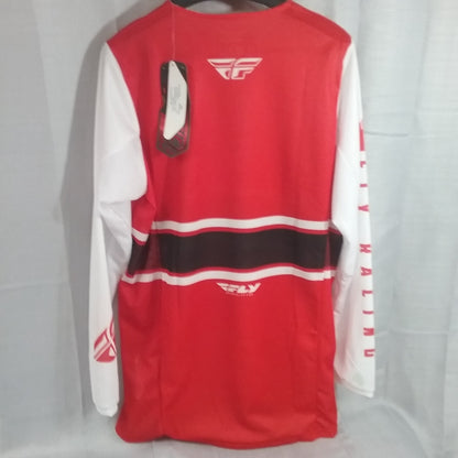 NEW FLY RACING 372-3222X SHIRT LONG SLEEVE POLYESTER RED AND WHITE ADULT 2XL