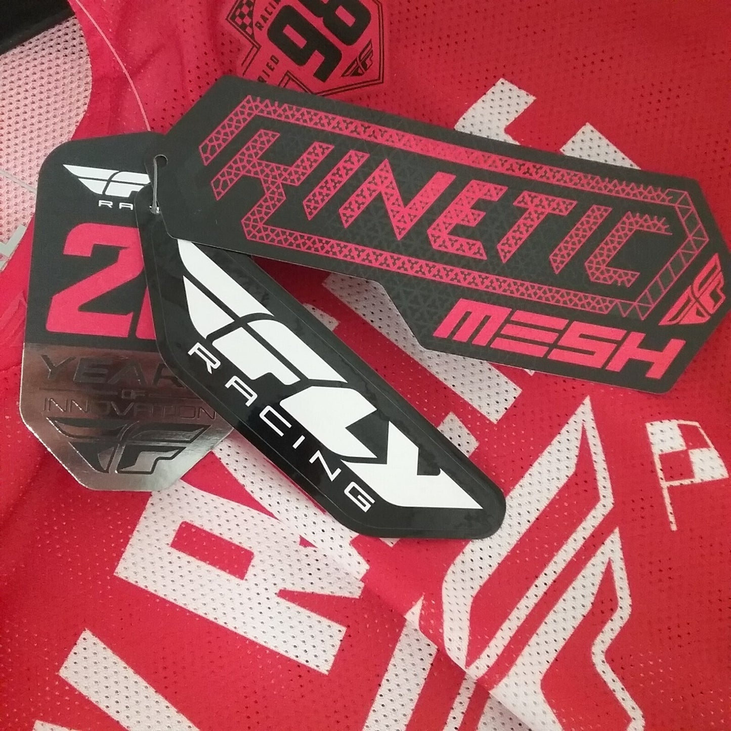 NEW FLY RACING 372-3222X SHIRT LONG SLEEVE POLYESTER RED AND WHITE ADULT 2XL