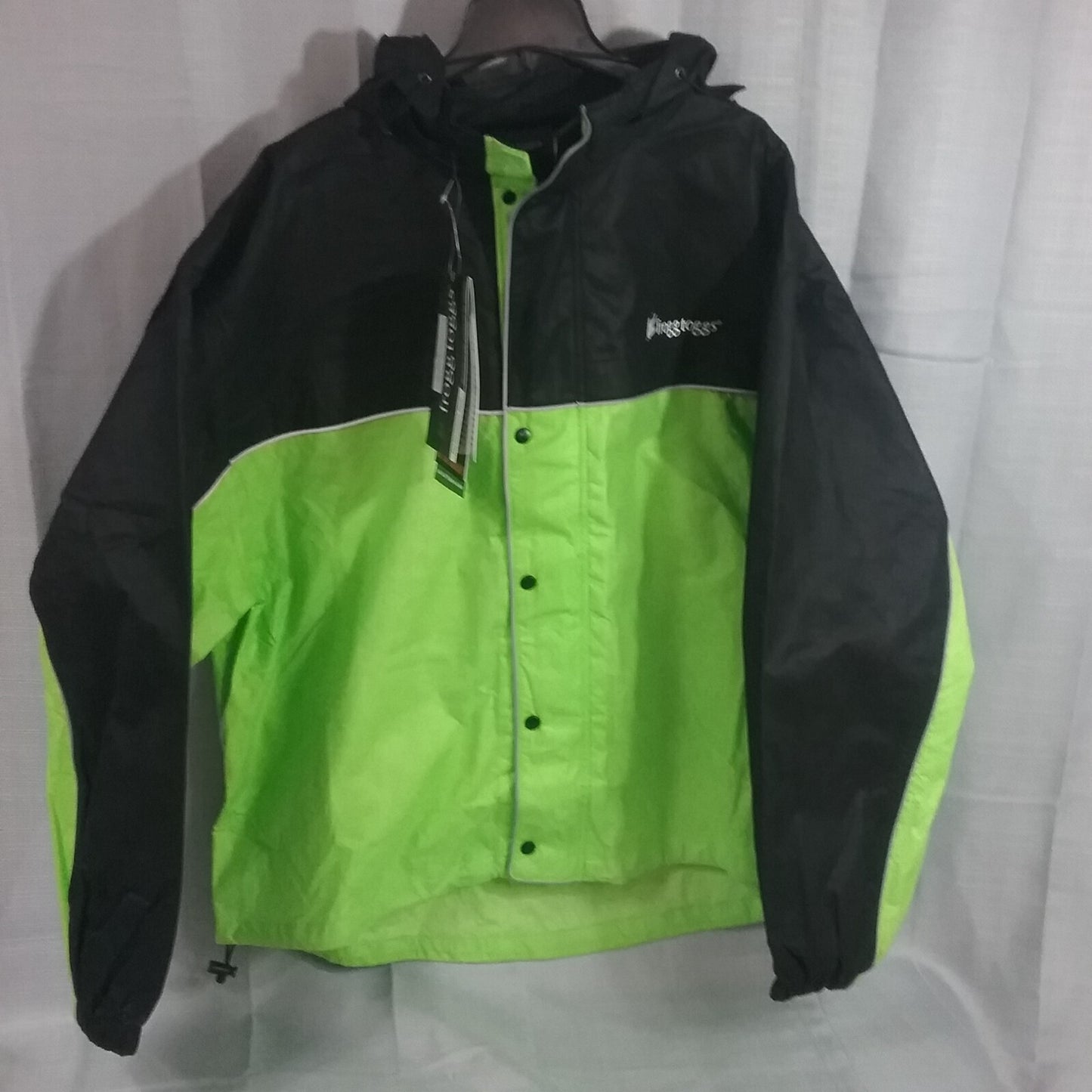 NEW FROGG TOGGS FT 63133-148 JACKET HI-VIS GREEN/BLACK 2XL