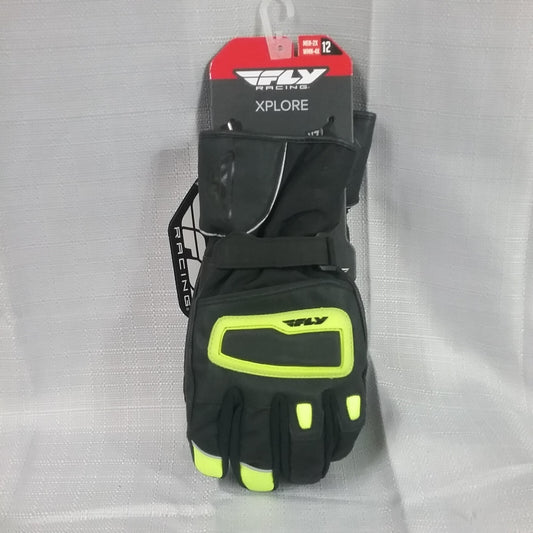 NEW FLY RACING 476-20652X GLOVES MENS 2X WOMENS 4X XPLORE SIZE 12 BLACK/GREEN