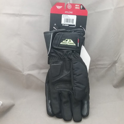NEW FLY RACING 476-2065M GLOVES MENS M WOMENS XL XPLORE SIZE 9 BLACK/GREEN