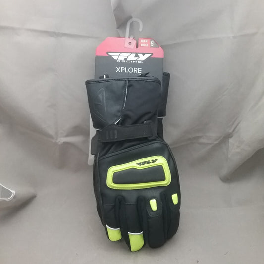 NEW FLY RACING 476-2065M GLOVES MENS M WOMENS XL XPLORE SIZE 9 BLACK/GREEN