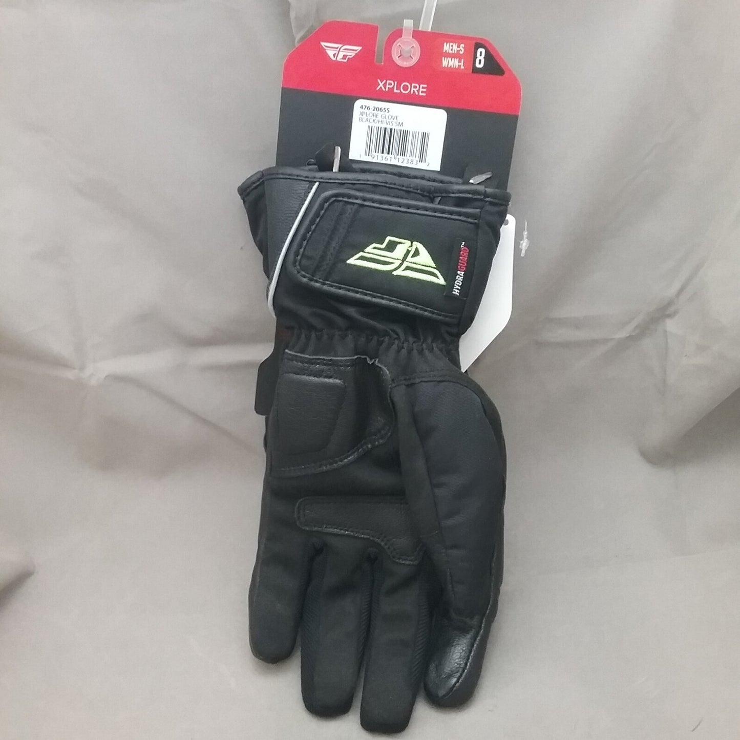 NEW FLY RACING 476-2065S GLOVES MENS S WOMENS L XPLORE SIZE 8 BLACK/GREEN